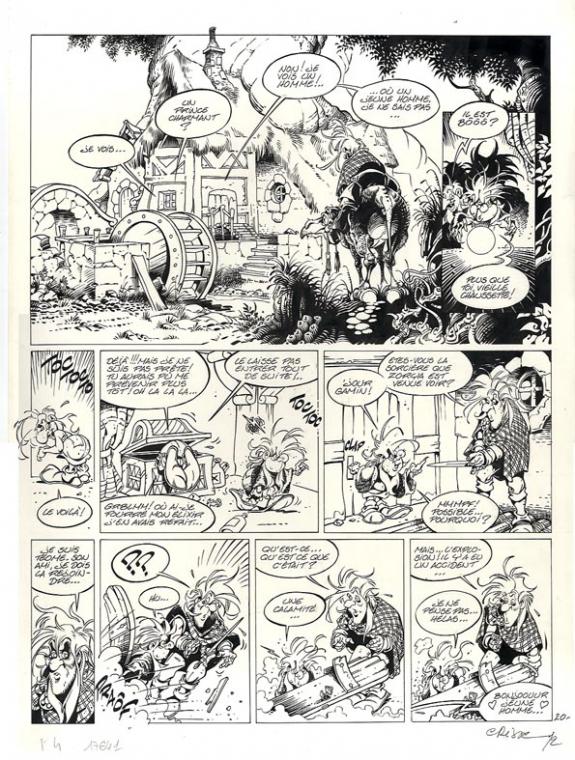 Crisse - L'Épée de Cristal, Le Cri du Grouse, Planche origin