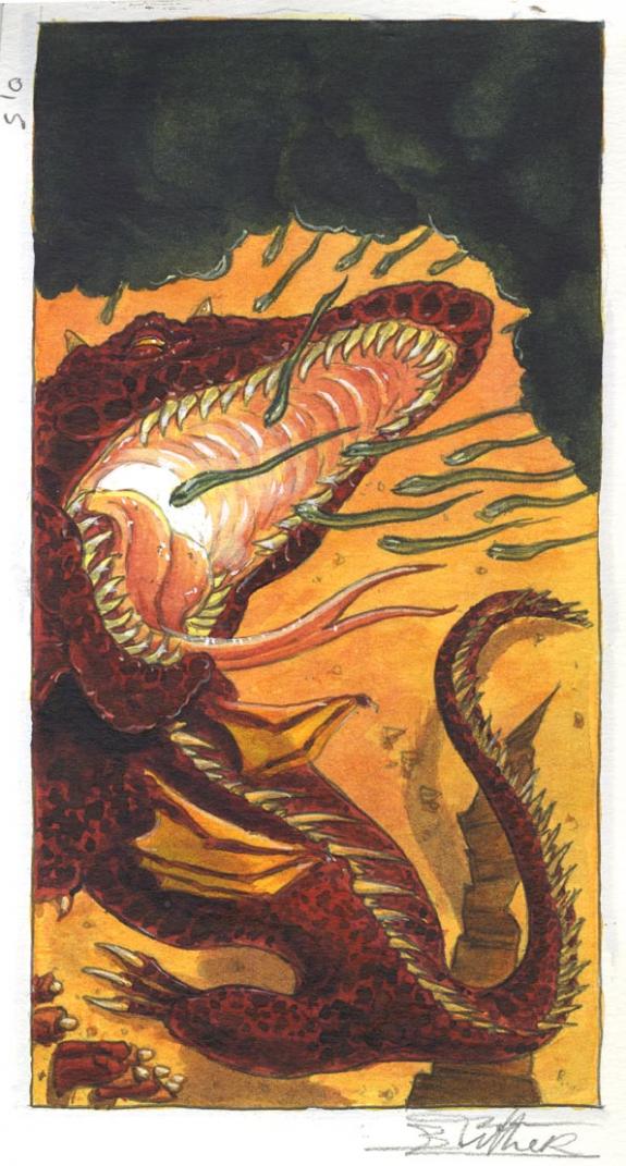 Béatrice Tillier - Tild et le 13e monde, petite carte dragon