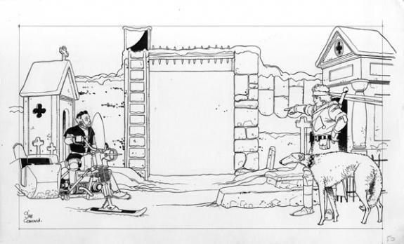 Christian Gine - Neige, dessin pour plv