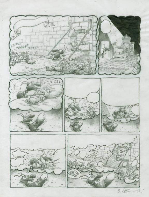 Olivier O'Groj - Les Krazbek's, page sur calque