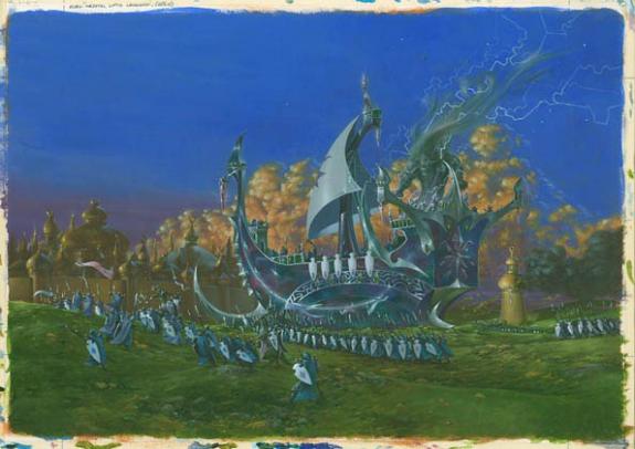 Adrian Smith - armée elfes navires violet