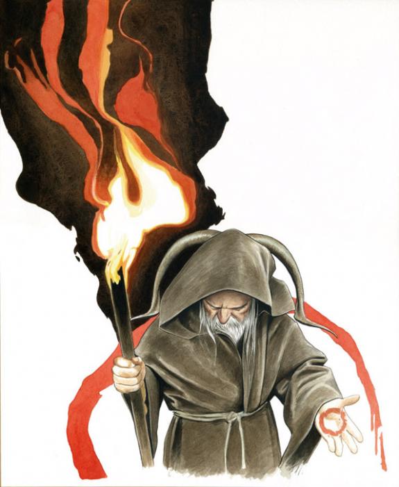 Bruno Brucero - Le livre secret de Merlin, Merlin avec torch