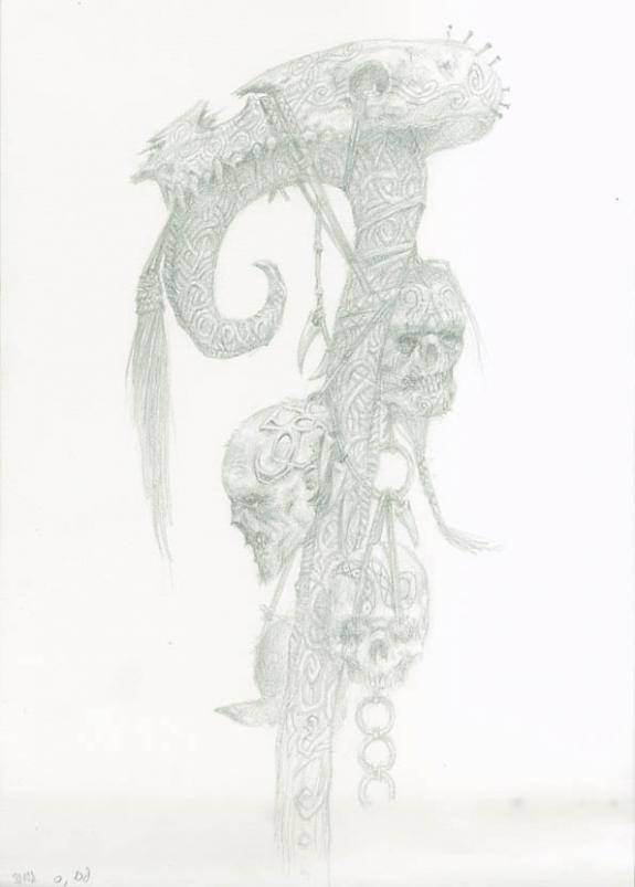 Adrian Smith - Livre féerie, Dark fantasy, bâton + cranes