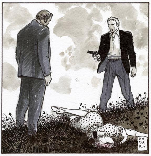Milo Manara - 2 hommes 1 femme morte