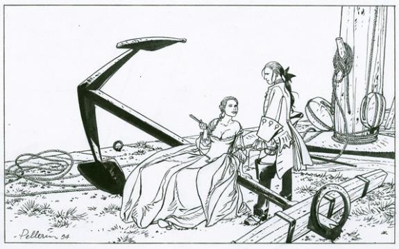 Patrice Pellerin - L'Épervier, illustration originale "L'épe