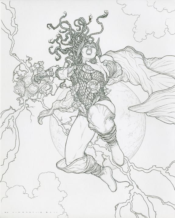 Adriano De Vincentiis - Illustration originale - Thor