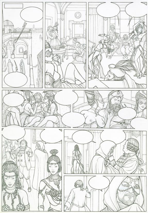 Adriano De Vincentiis - Succubes, Roxelane, Planche original