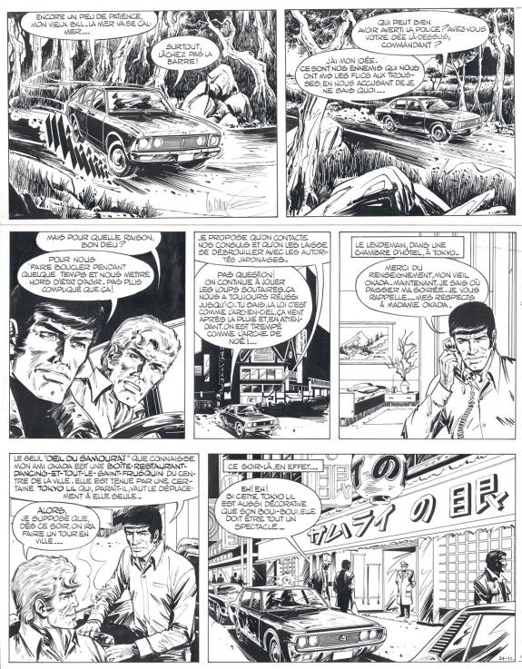 William Vance - Bob Morane, L'?il du samouraï, Planche origi