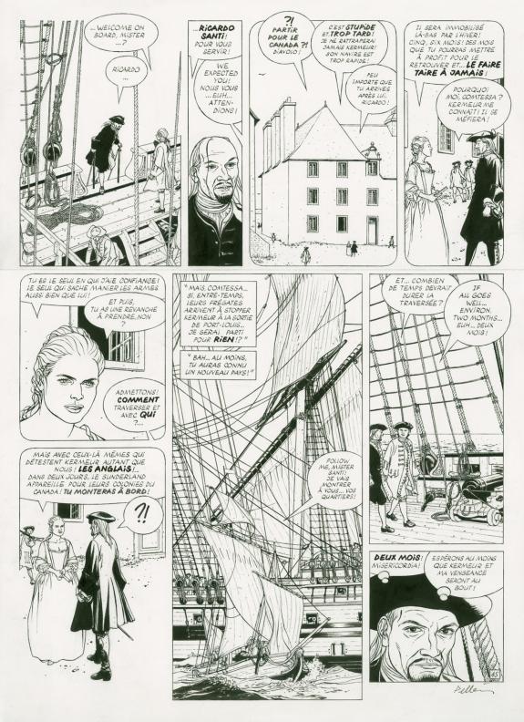 Patrice Pellerin - L'Épervier, Corsaire du Roy, Planche orig