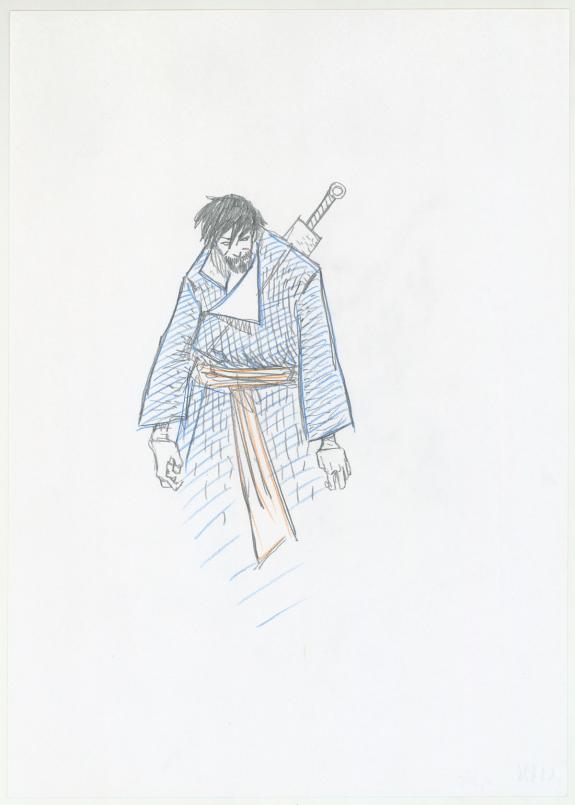 Antoine Carrion - Temudjin, Temudjin, Crayonné original
