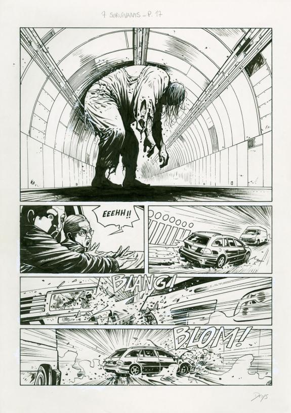 Denys - Sept, Sept Survivants, Planche originale (correcteur