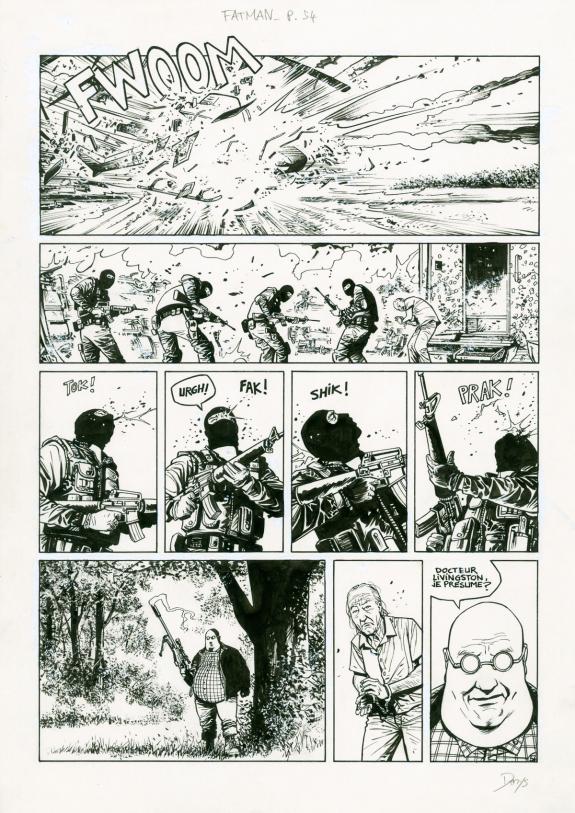 Denys - La Grande Evasion, Fatman, Planche originale (correc