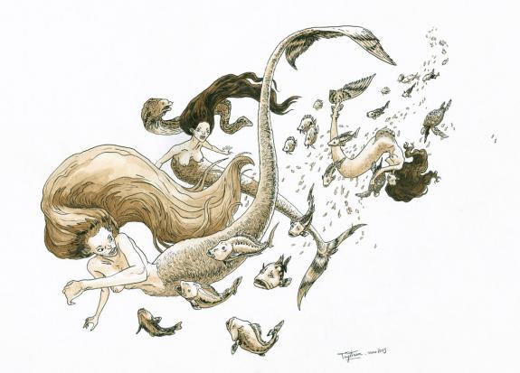 Trystram et Baudy - Pacifique, illustration inédite