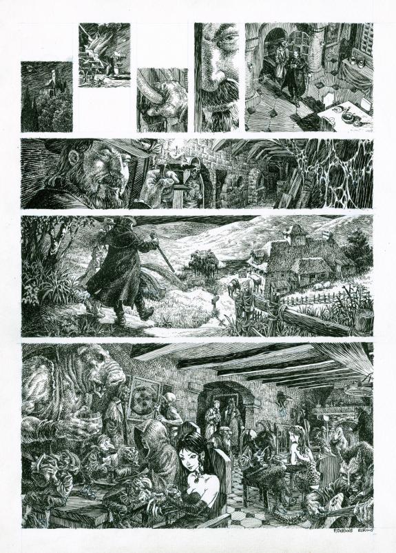 Etienne Leroux - Le Grimoire du petit peuple, Planche origin