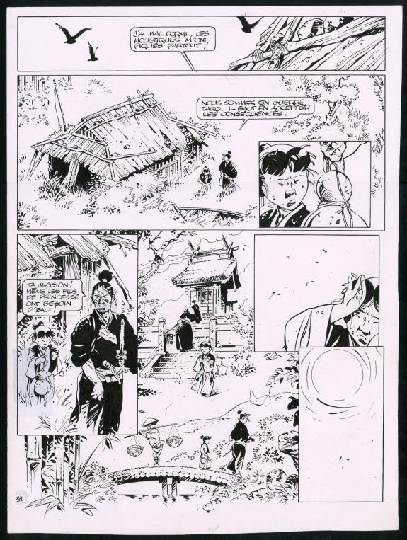 Marc Michetz - Kogaratsu, Planche originale (trace de correc