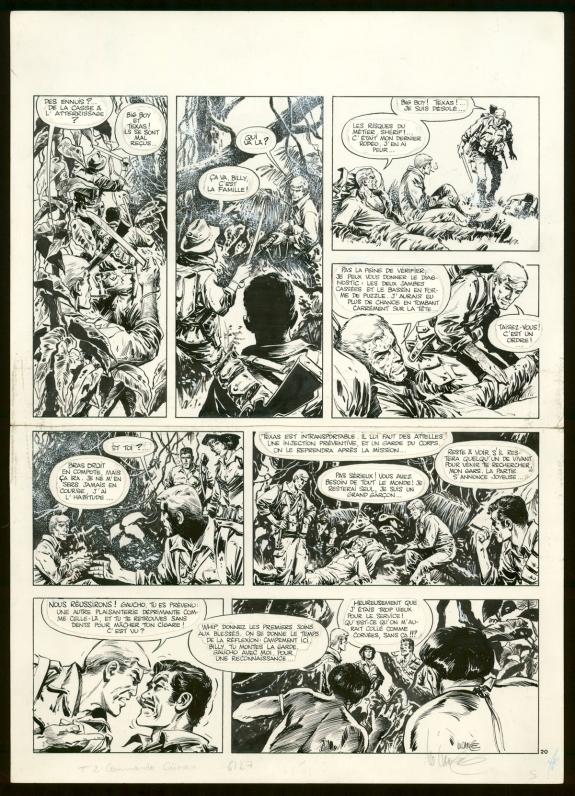 William Vance - Bruno Brazil, Commando Caïman, Planche origi