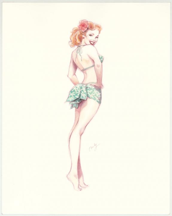 Maly Siri - Pin-up Art, Illustration originale intitulée "I 