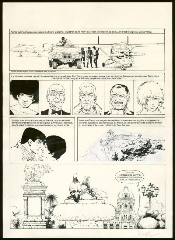 William Vance - XIII, Opération Montecristo, Planche origina