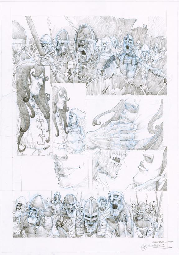 Erwan Seure-Le Bihan - Odin, Partie 2/2, Planche crayonnée