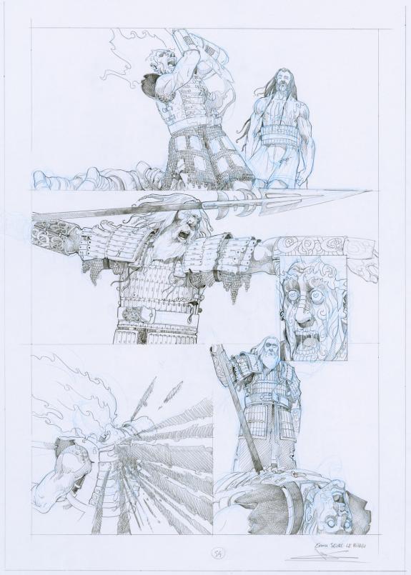 Erwan Seure-Le Bihan - Odin, Partie 2/2, Planche crayonnée