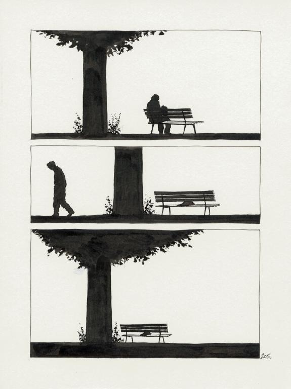 Christophe Chabouté - un peu de bois et d'acier, planche ori