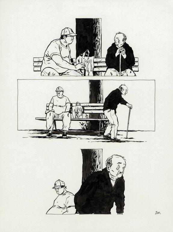 Christophe Chabouté - un peu de bois et d'acier, planche ori