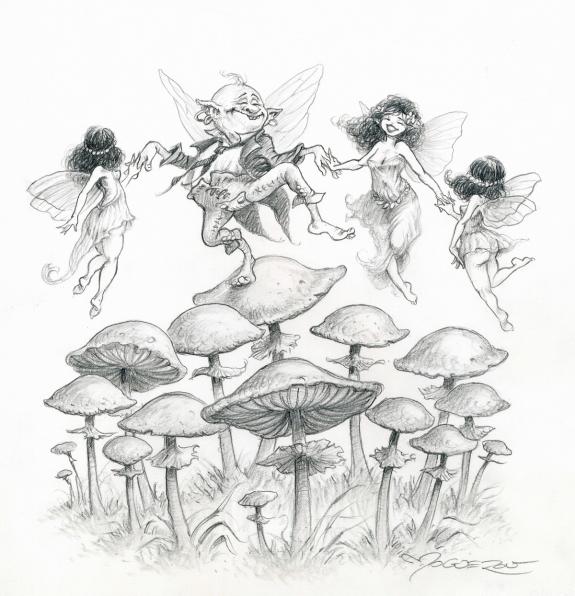 Pascal Moguérou - L'heure des fées, Illustration originale -