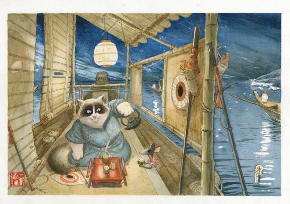 Frédéric Saurel - illustration originale - Le Monde selon Ra