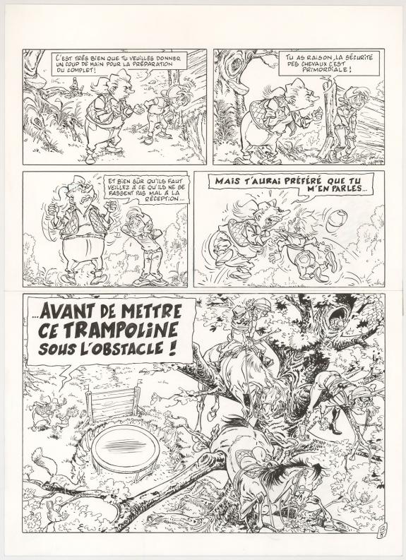 Benoit Du Peloux - Triple galop, Tome 5, Planche originale 