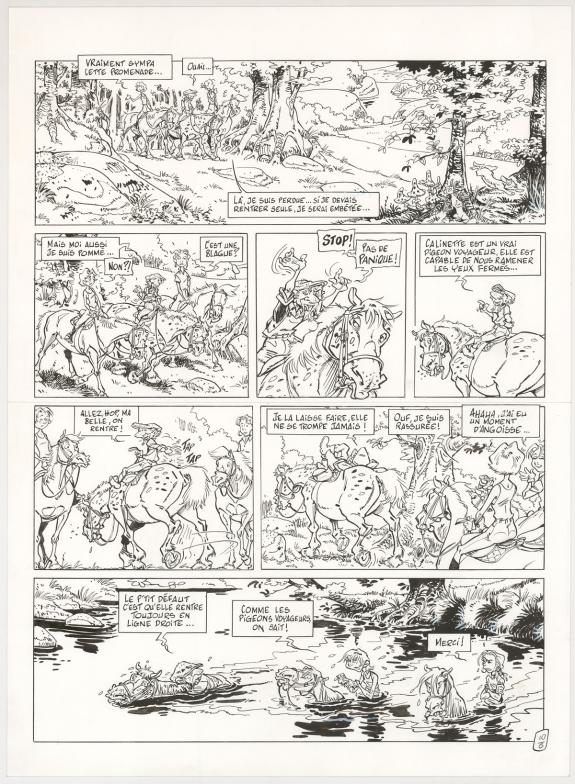 Benoit Du Peloux - Triple galop, Tome 6, Planche originale 