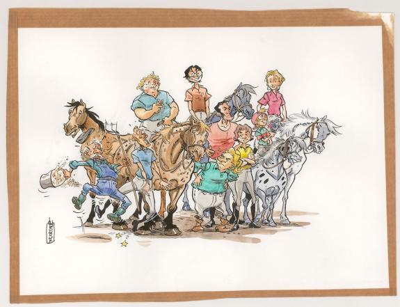 Benoit Du Peloux - Triple galop, Illustration originale util
