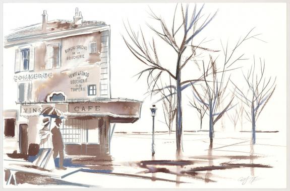 Xavier Coste - A la dérive, Illustration originale pour la d