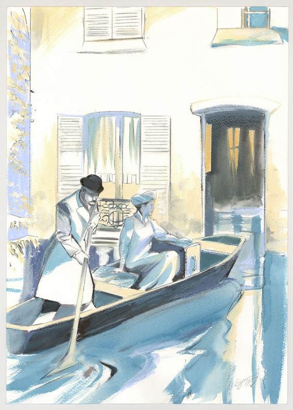Xavier Coste - A la dérive, Illustration originale pour la r