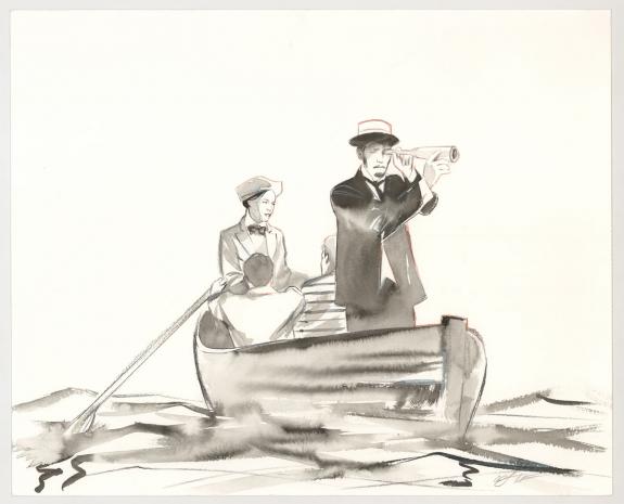 Xavier Coste - A la dérive, Illustration originale pour la p