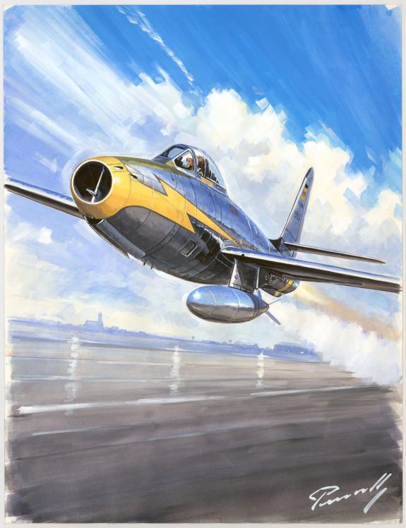 Lucio Perinotto - illustration originale intitulée "F84 Alle