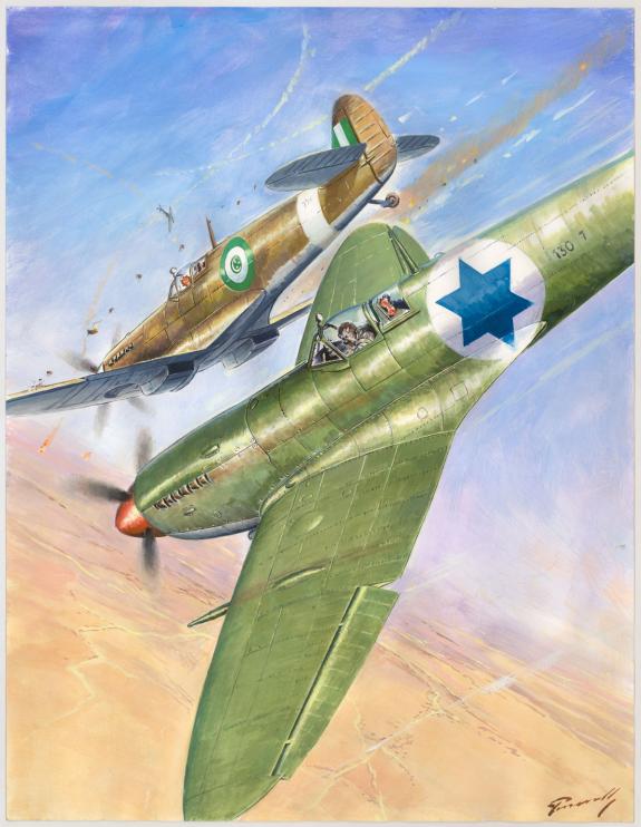 Lucio Perinotto - illustration originale intitulée "Spitfire