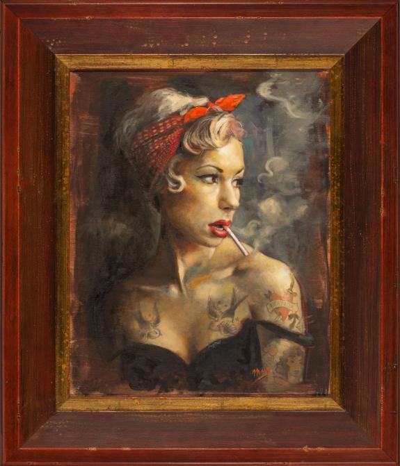 Maly Siri - Pin-up Art, Peinture intitulée ?I love Wanda?