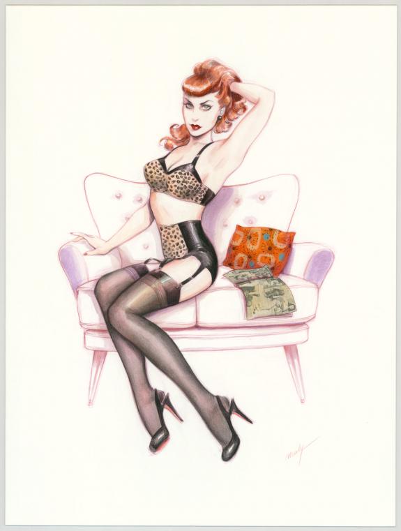 Maly Siri - Pin-up Art, Illustration originale intitulée "In
