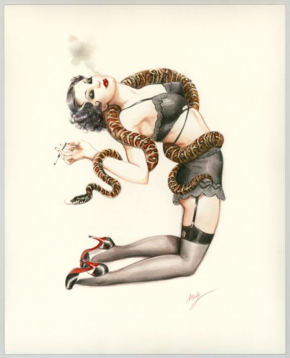 Maly Siri - Pin-up Art, Illustration originale intitulée "A 