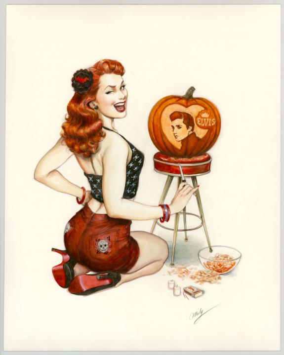 Maly Siri - Pin-up Art, Illustration originale intitulée "Ha