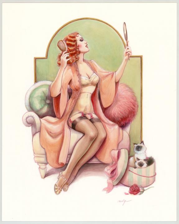 Maly Siri - Pin-up Art, Illustration originale intitulée "La