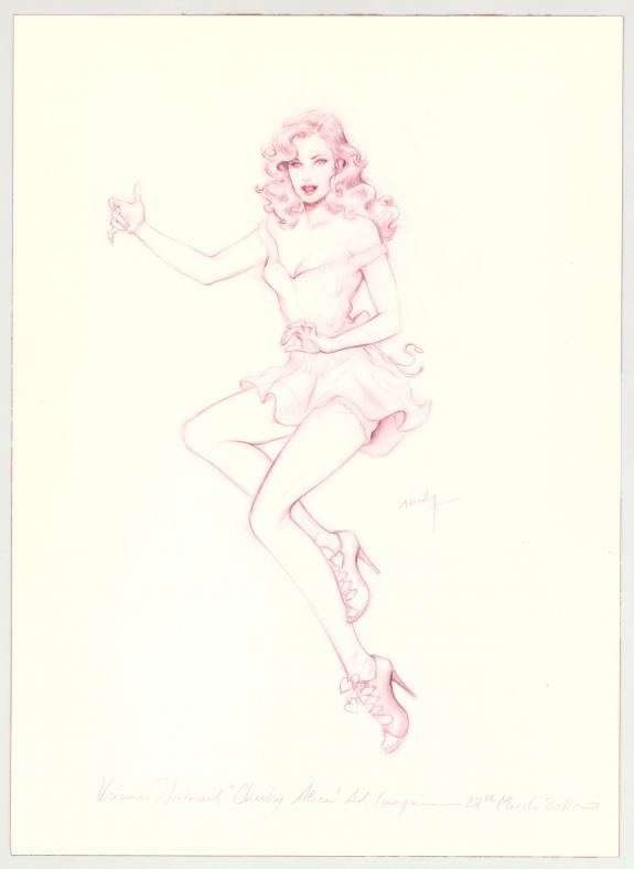 Maly Siri - Pin-up Art, Illustration originale intitulée "Vi