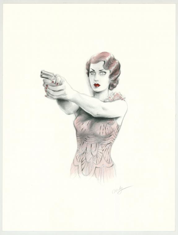 Maly Siri - Pin-up Art, illustration originale intitulée "La