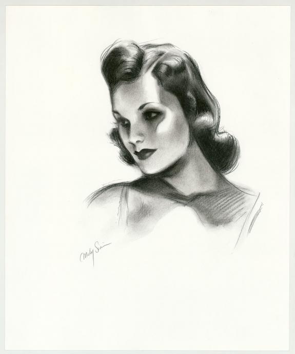Maly Siri - Pin-up Art, illustration originale intitulée "Et