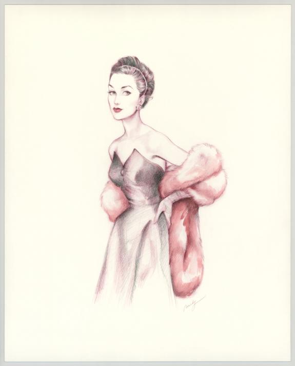 Maly Siri - Pin-up Art, Illustration originale sur papier Ar