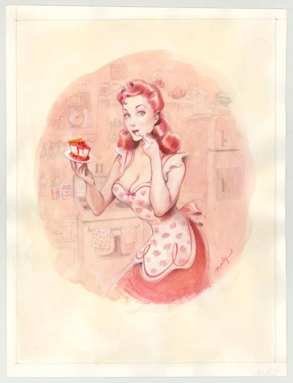 Maly Siri - Pin-up Art, Illustration originale intitulée "Le
