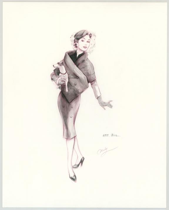 Maly Siri - Pin-up Art, Illustration originale sur papier Ar