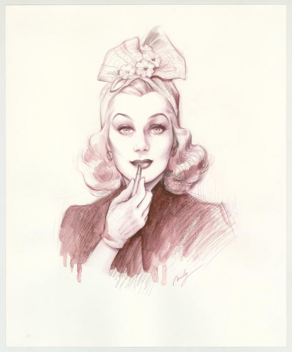 Maly Siri - Pin-up Art, Illustration originale intitulée "Tu