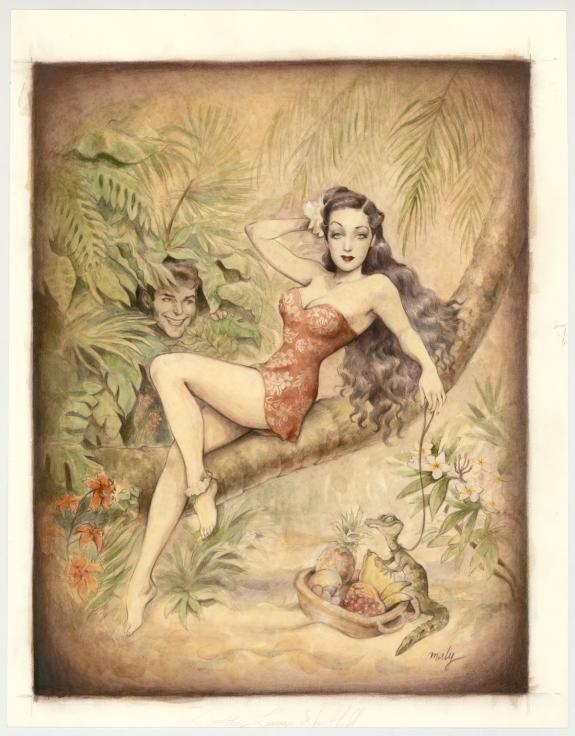 Maly Siri - Pin-up Art, Illustration originale intitulée "Th
