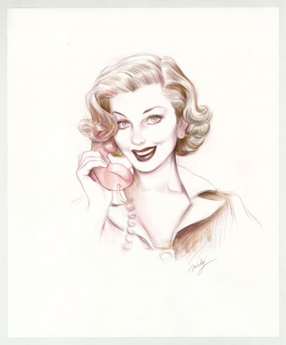 Maly Siri - Pin-up Art, Illustration originale intitulée "Th